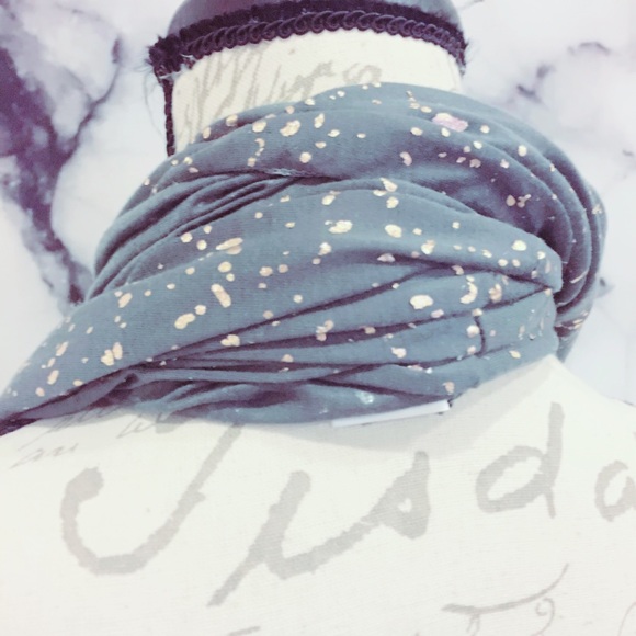 Gray Infinity Scarf Women’s Metallic Bronze Punk - Picture 3 of 4